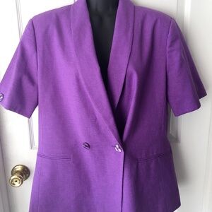 VTG Vintage Purple Violet Career Blazer Sz 10